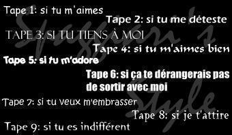 Tu tapes ???